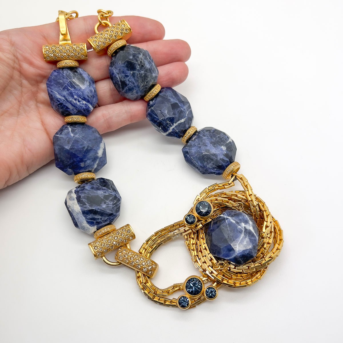 Jennifer Gibson Jewellery DIOR 1751 (1) Vintage Christian Dior Runway Marble Collar