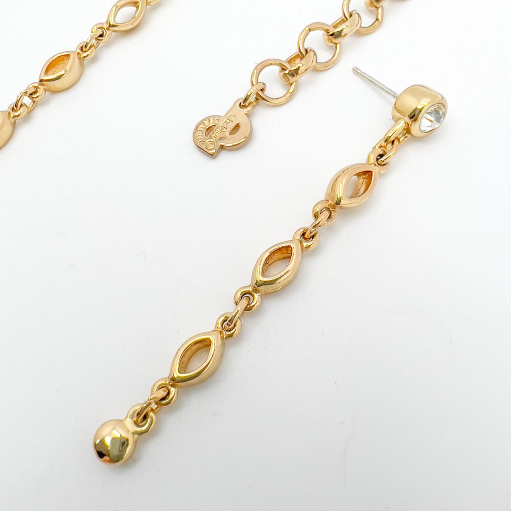 Vintage Christian Dior Crystal Cascade Necklace