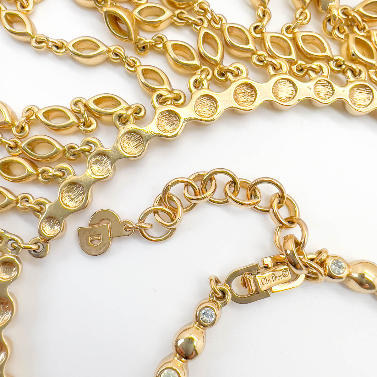 Jennifer Gibson Jewellery Dior 1746 (3) Vintage Christian Dior Crystal Cascade Necklace