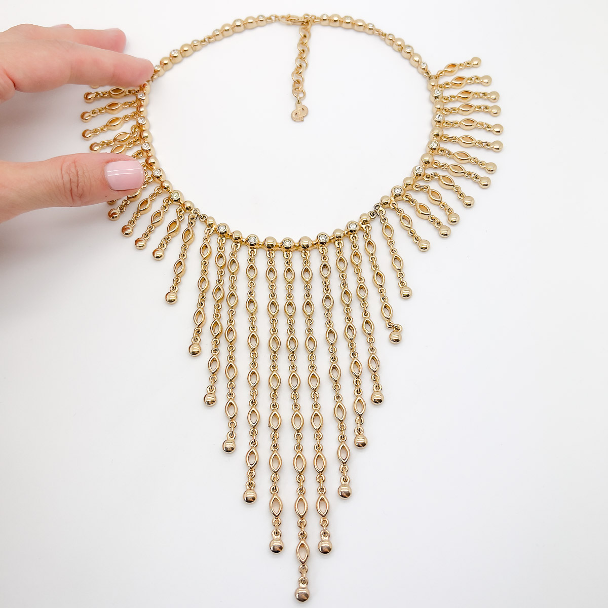 Jennifer Gibson Jewellery Dior 1746 (5) Vintage Christian Dior Crystal Cascade Necklace