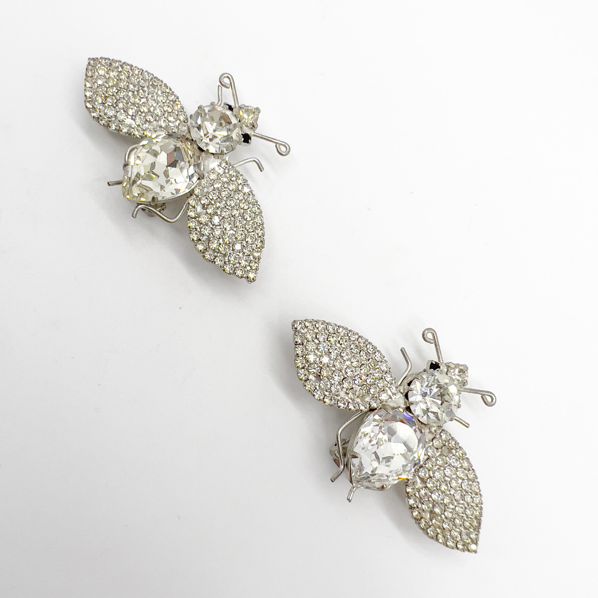 Jennifer Gibson Jewellery Earrings 1738 (3) Vintage Crystal Bee Earrings