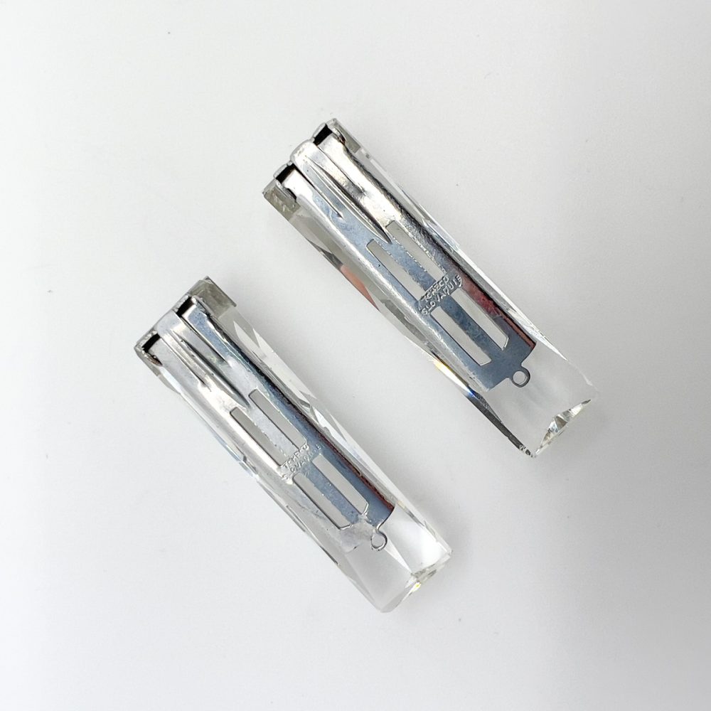 Vintage Art Deco Cut Crystal Dress Clip