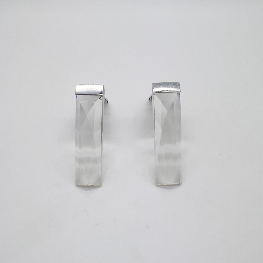 Vintage Art Deco Cut Crystal Dress Clip