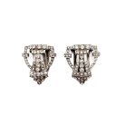 Jennifer Gibson Jewellery 1766 (2) Vintage English Art Deco Silver & Paste Dress Clip