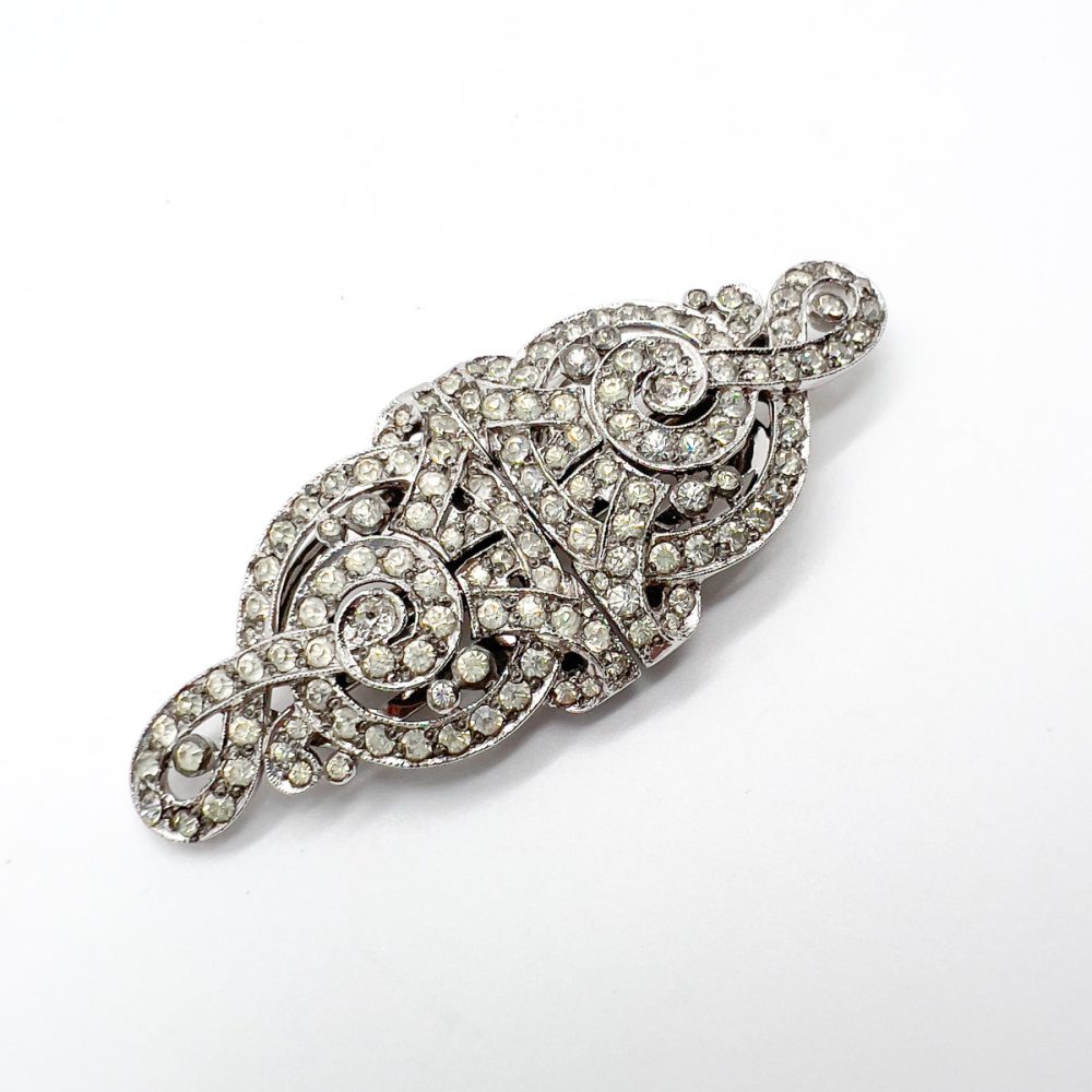 Vintage Ciro Paste Double Dress Clip Brooch