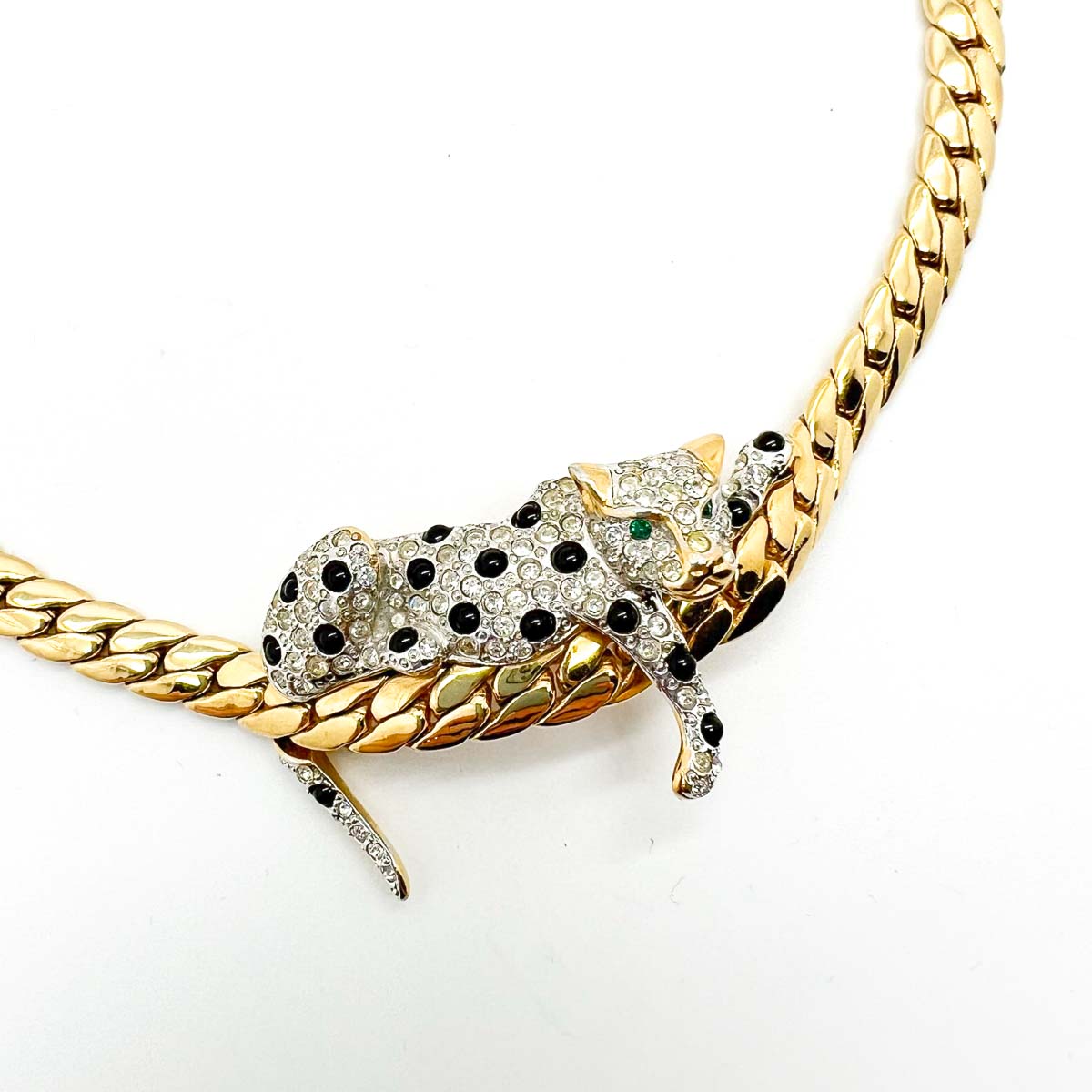 Jennifer Gibson Jewellery 1769 (2) Vintage Reclining Big Cat Necklace