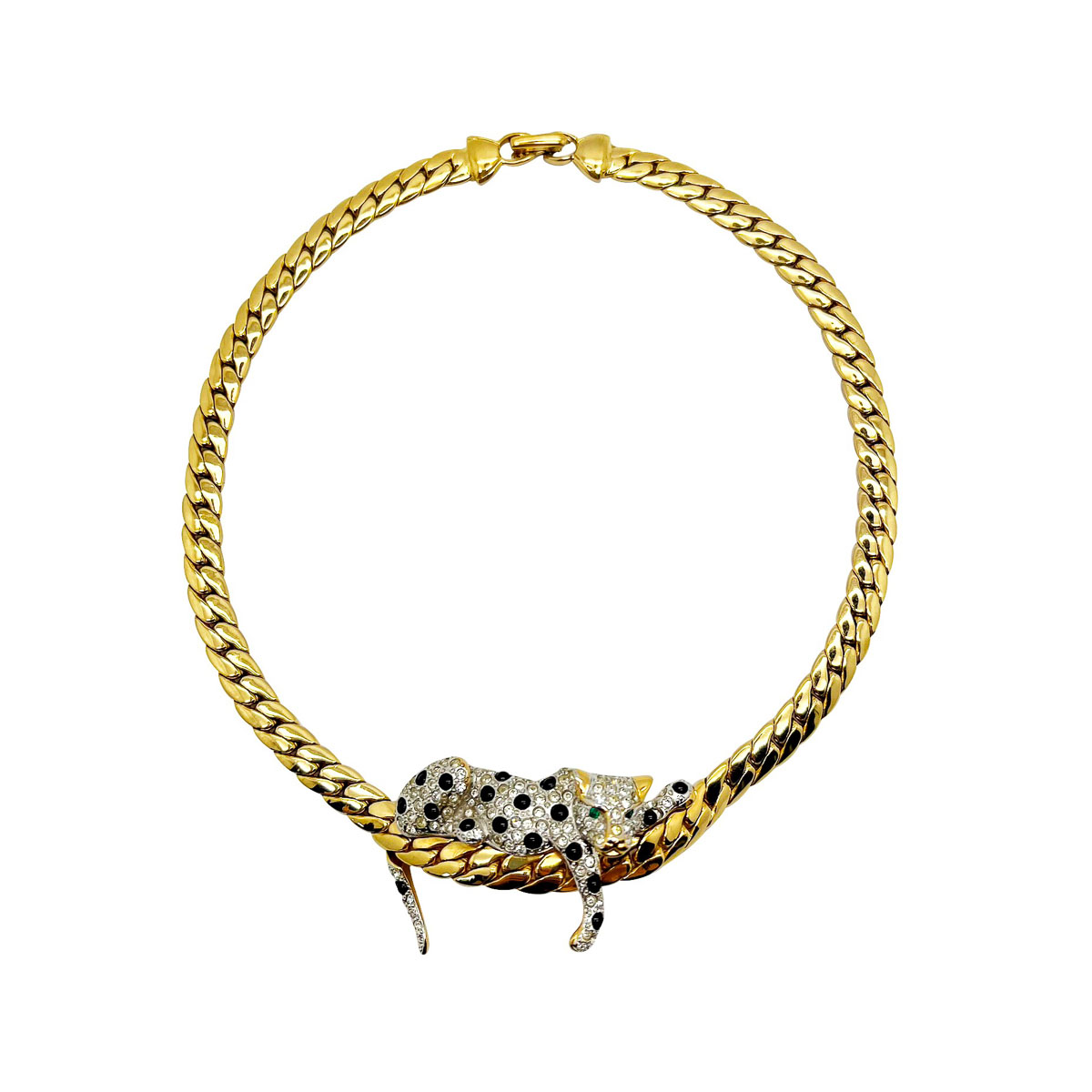 Jennifer Gibson Jewellery 1769 (4) Vintage Reclining Big Cat Necklace