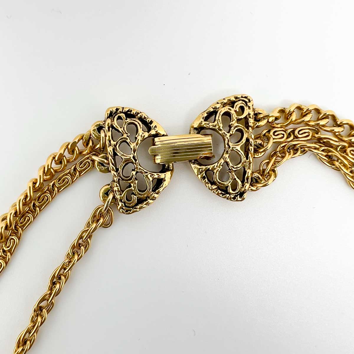 Jennifer Gibson Jewellery 1770b (3) Vintage Goldette Amethyst Locket Chain Necklace