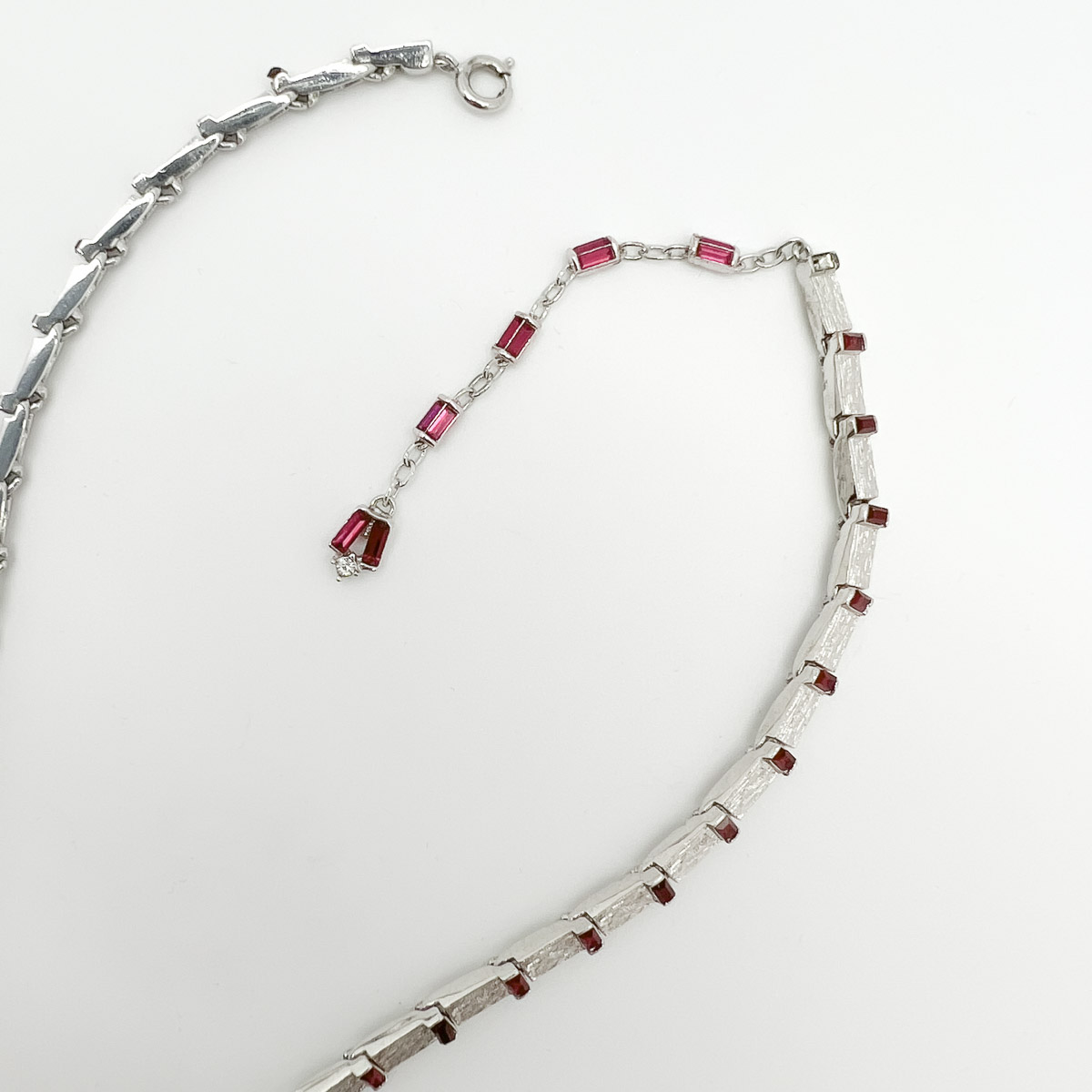 Jennifer Gibson Jewellery 1771 (3) Vintage Modernist Ruby Necklace