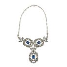 Jennifer Gibson Jewellery 1772 (1) Vintage Castlecliff Sapphire Paste Necklace