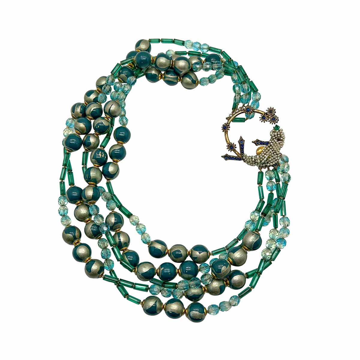 Jennifer Gibson Jewellery 1774 (2) Vintage Ornella Italy Bird of Paradise Necklace