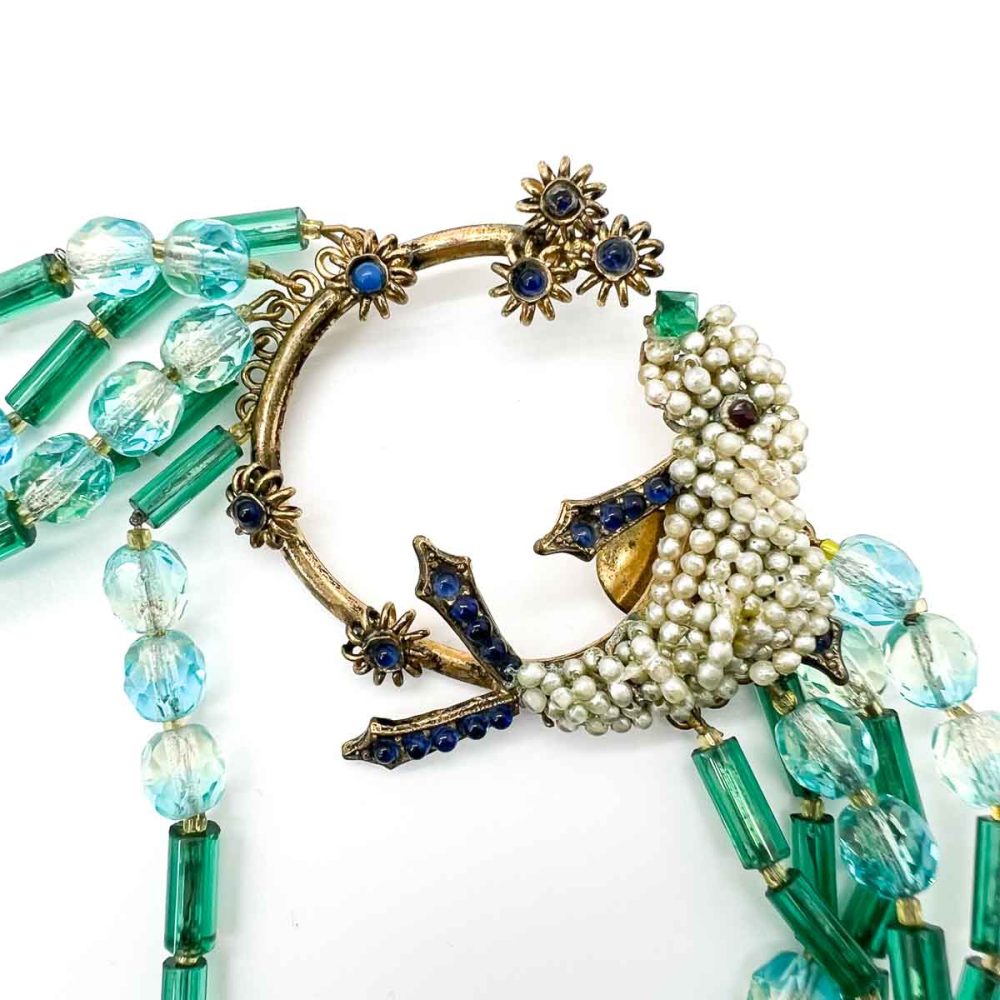 Vintage Ornella Italy Bird of Paradise Necklace