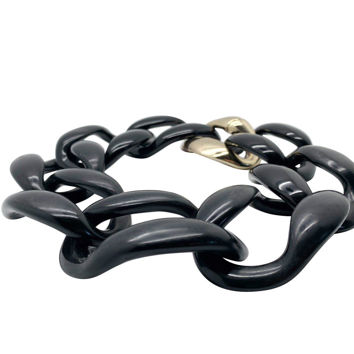 Jennifer Gibson Jewellery 1776 (3) Oversize Chunky Black Curb Necklace