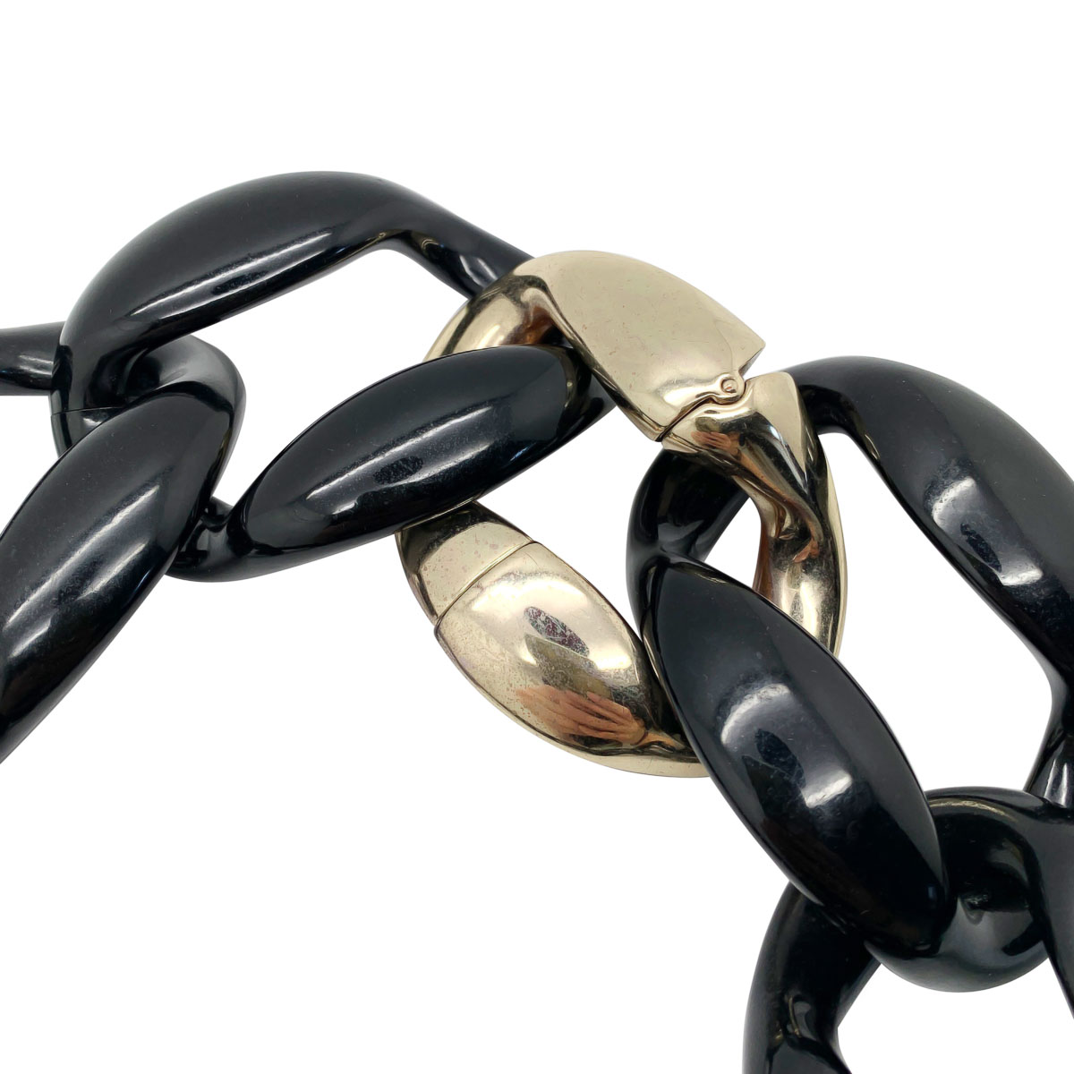 Jennifer Gibson Jewellery 1776 (4) Oversize Chunky Black Curb Necklace