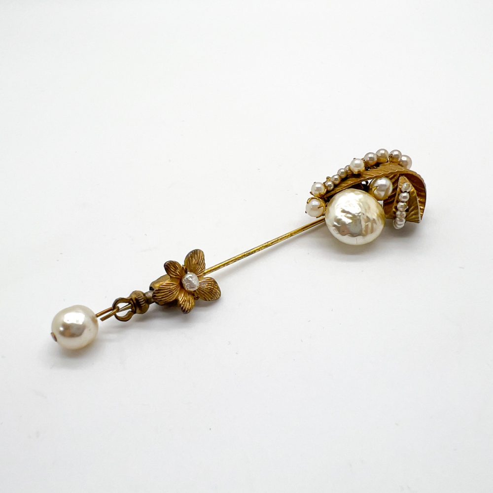 Vintage Miriam Haskell Pearl Droplet Pin