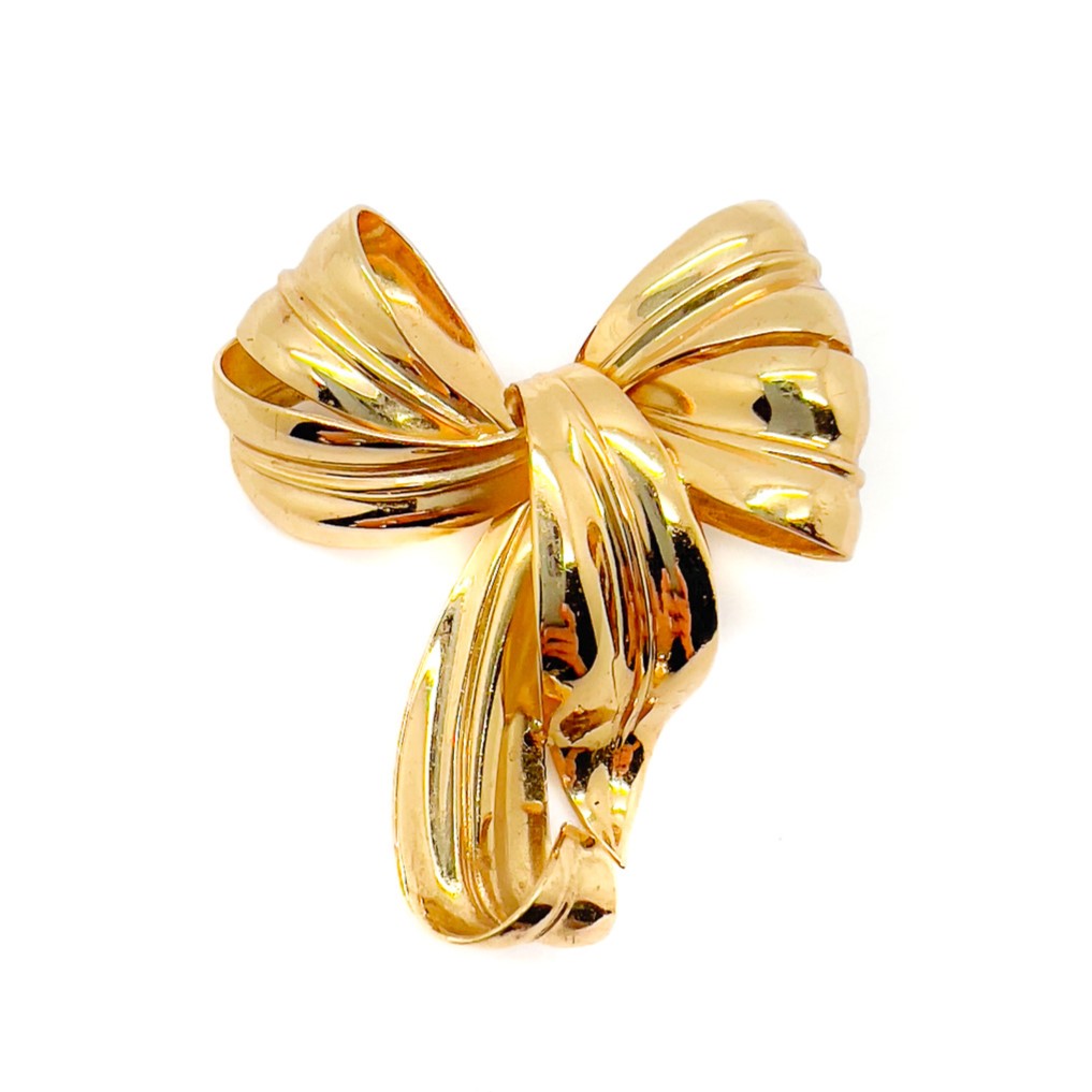 Jennifer Gibson Jewellery DIOR 1753 (2) Vintage Christian Dior Bow Brooch