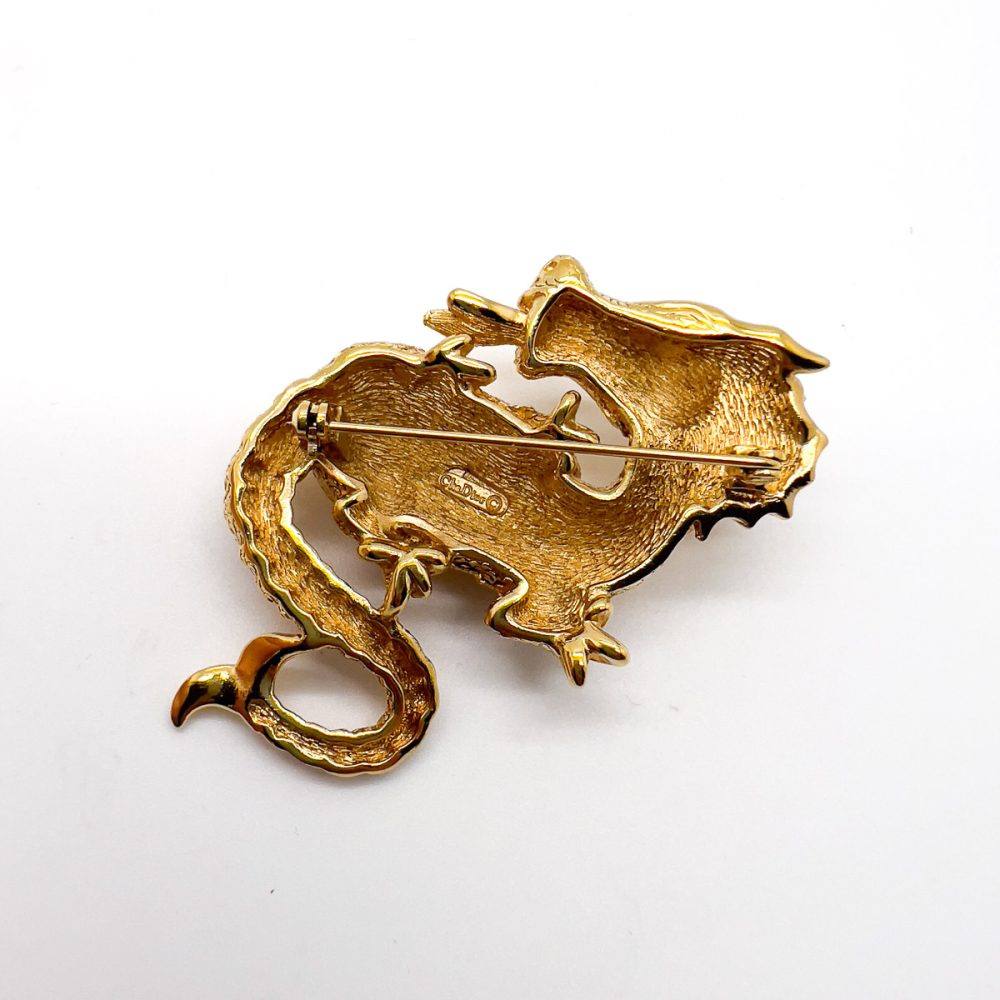 Vintage Christian Dior Dragon Brooch