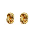 Jennifer Gibson Jewellery DIOR 1756 (2) Vintage Christian Dior Embellished Love Knot Earrings