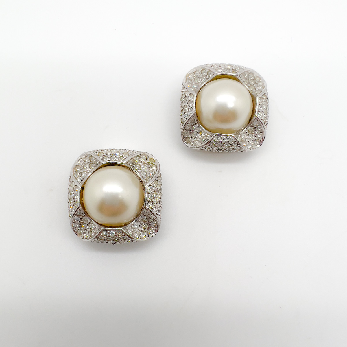 Jennifer Gibson Jewellery DIOR 1757 (4) Vintage Grossé Crystal & Pearl Earrings