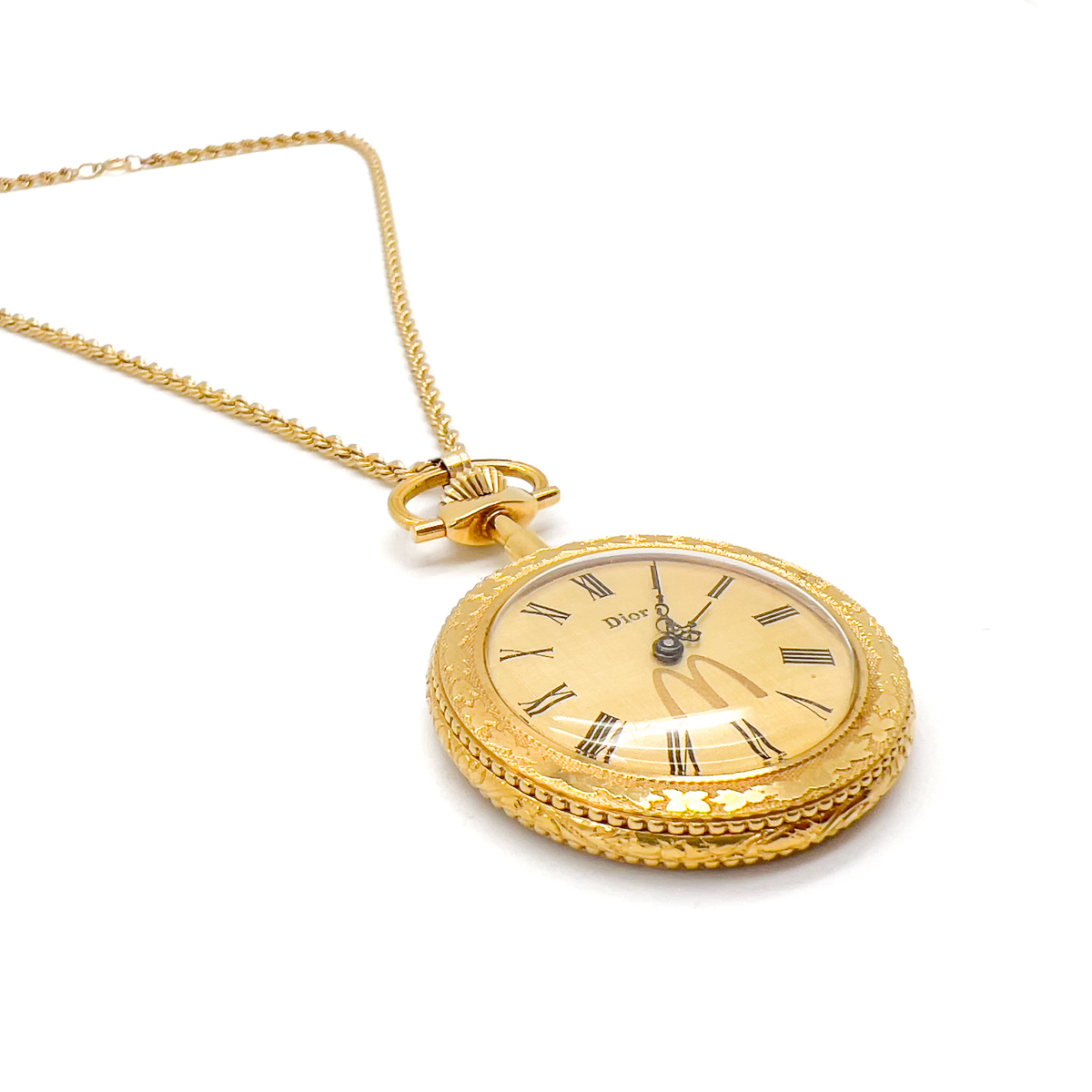Jennifer Gibson Jewellery Dior 1750 (10) Vintage Christian Dior Pendant Watch Necklace