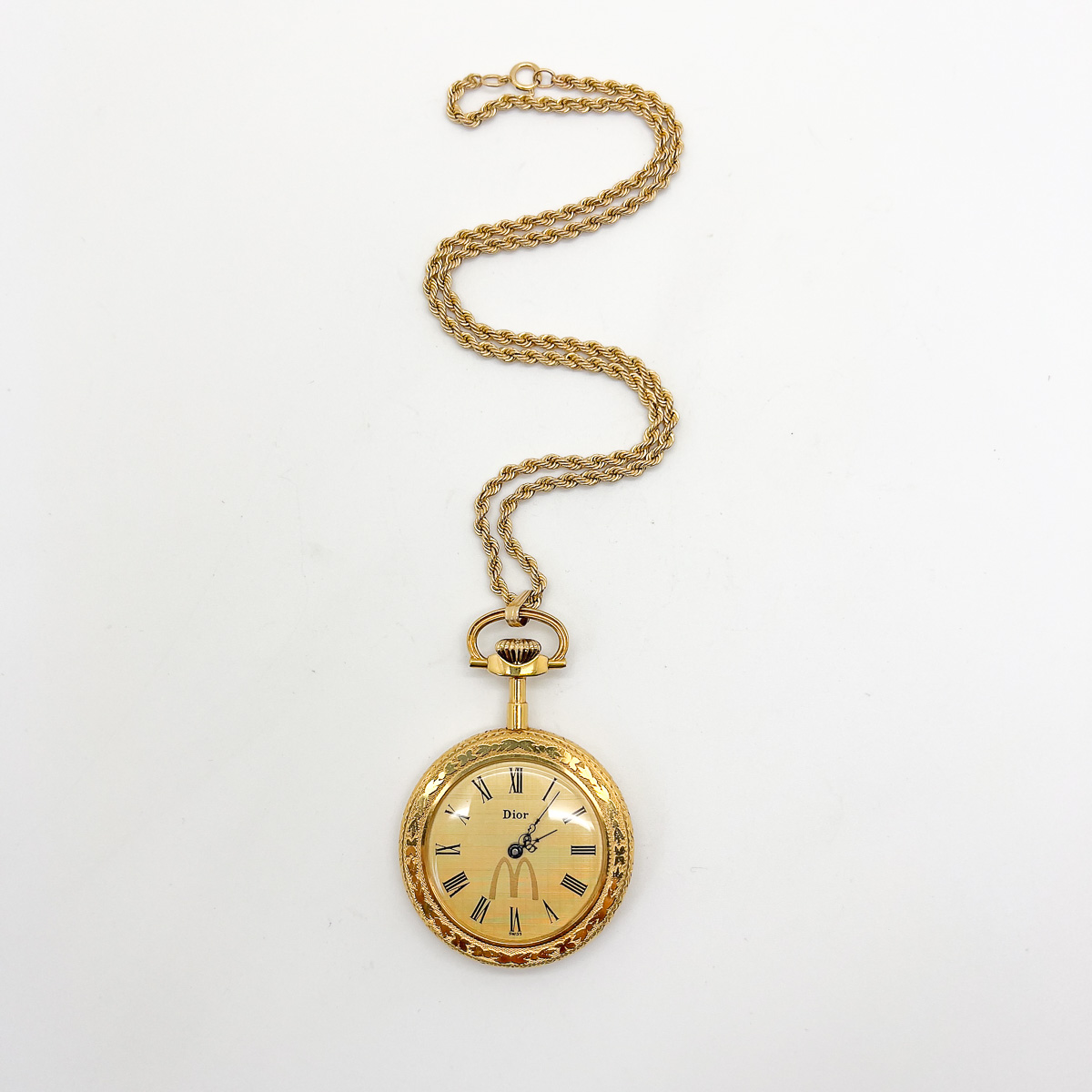 Jennifer Gibson Jewellery Dior 1750 (2) Vintage Christian Dior Pendant Watch Necklace