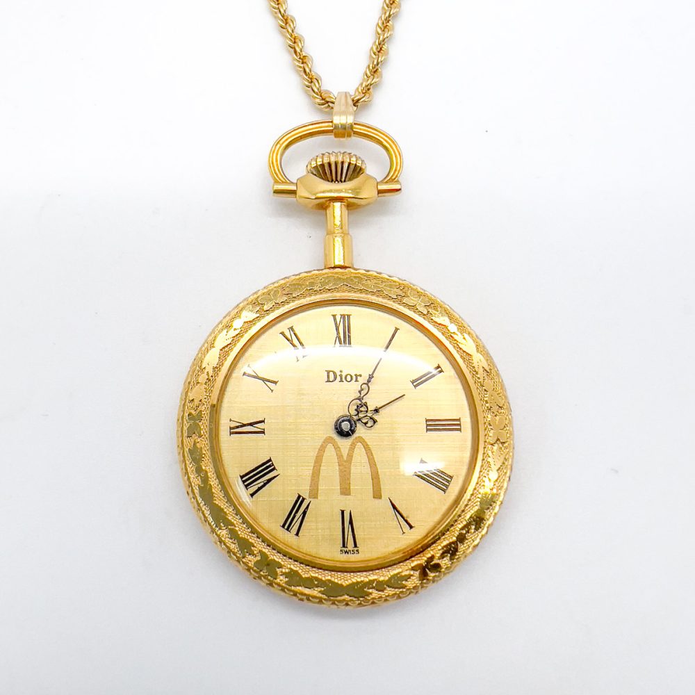 Vintage Christian Dior Pendant Watch Necklace
