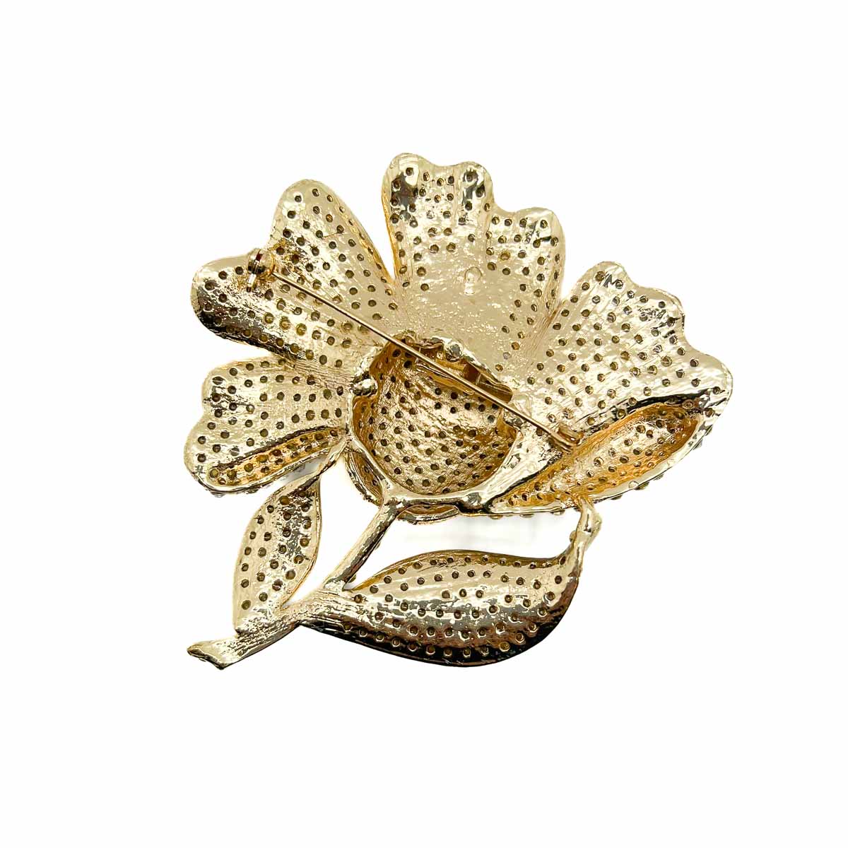 Jennifer Gibson Vintage Jewellery 1758 (5) Oversize Crystal Flower Brooch