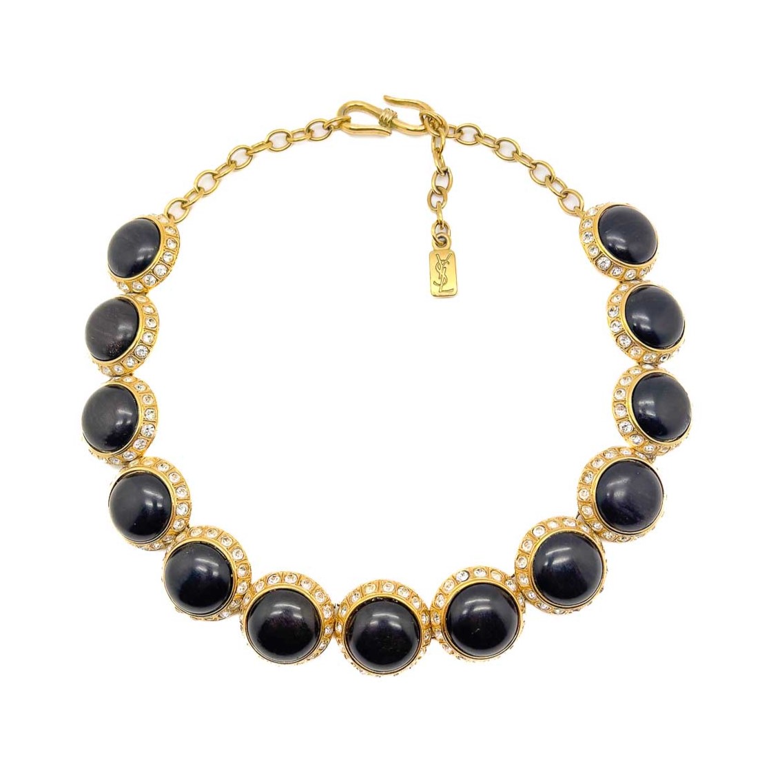 Jennifer Gibson Jewellery 1777 (3) Vintage YSL Cabochon Necklace