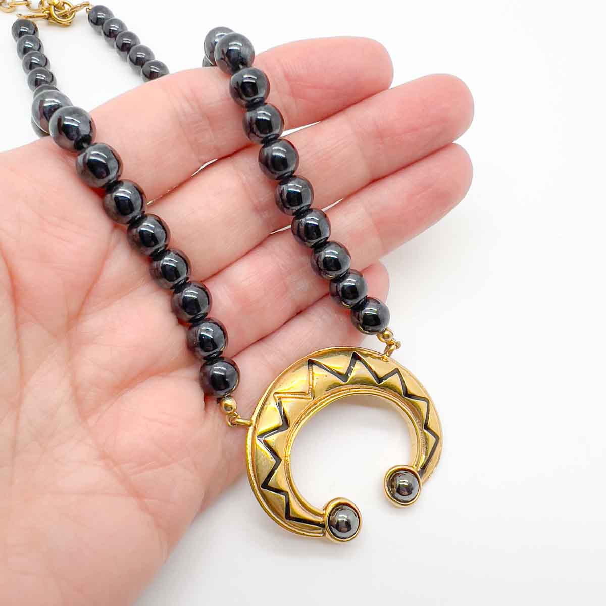 Jennifer Gibson Jewellery 1779 (1) Vintage Lanvin Crescent Necklace