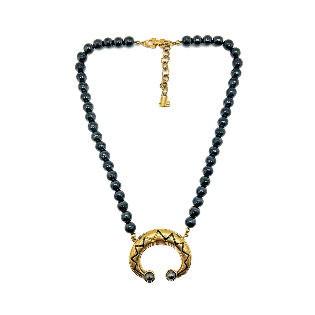Jennifer Gibson Jewellery 1779 (2) Vintage Lanvin Crescent Necklace