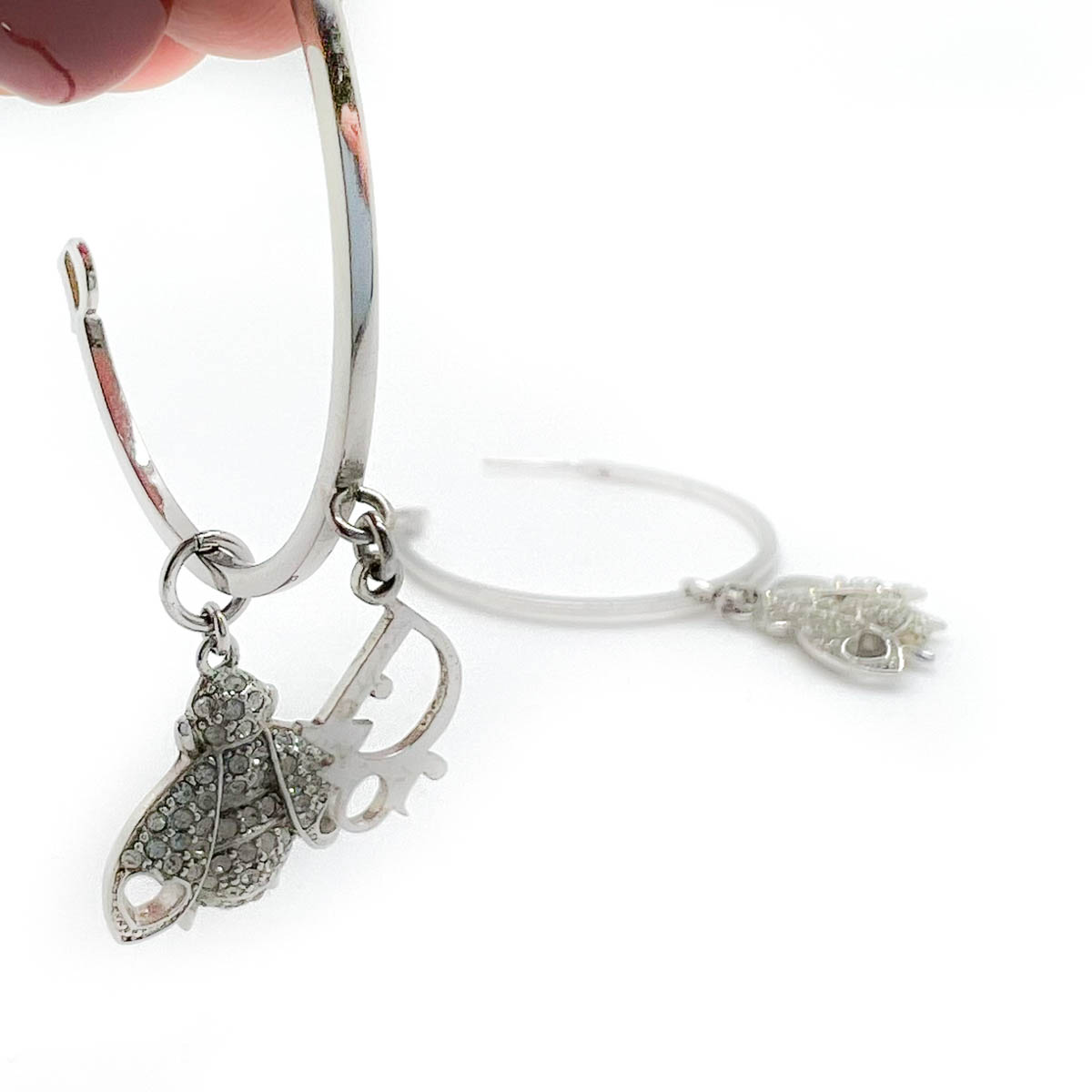Jennifer Gibson Jewellery 1781 (7) Vintage Dior Bee Hoop Earrings