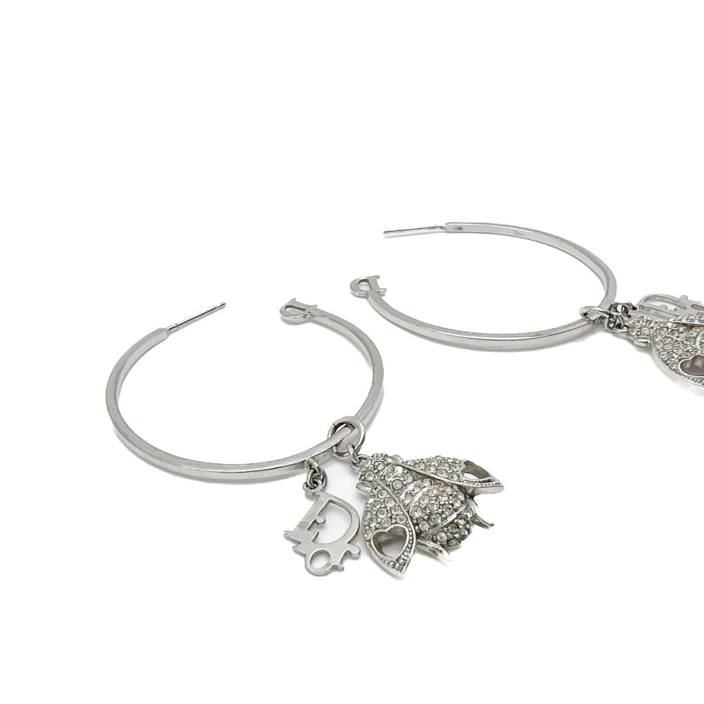 Vintage Dior Bee Hoop Earrings