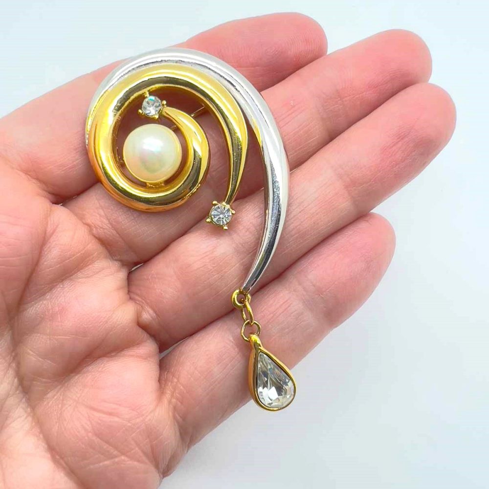 Vintage Balmain Swirl Brooch
