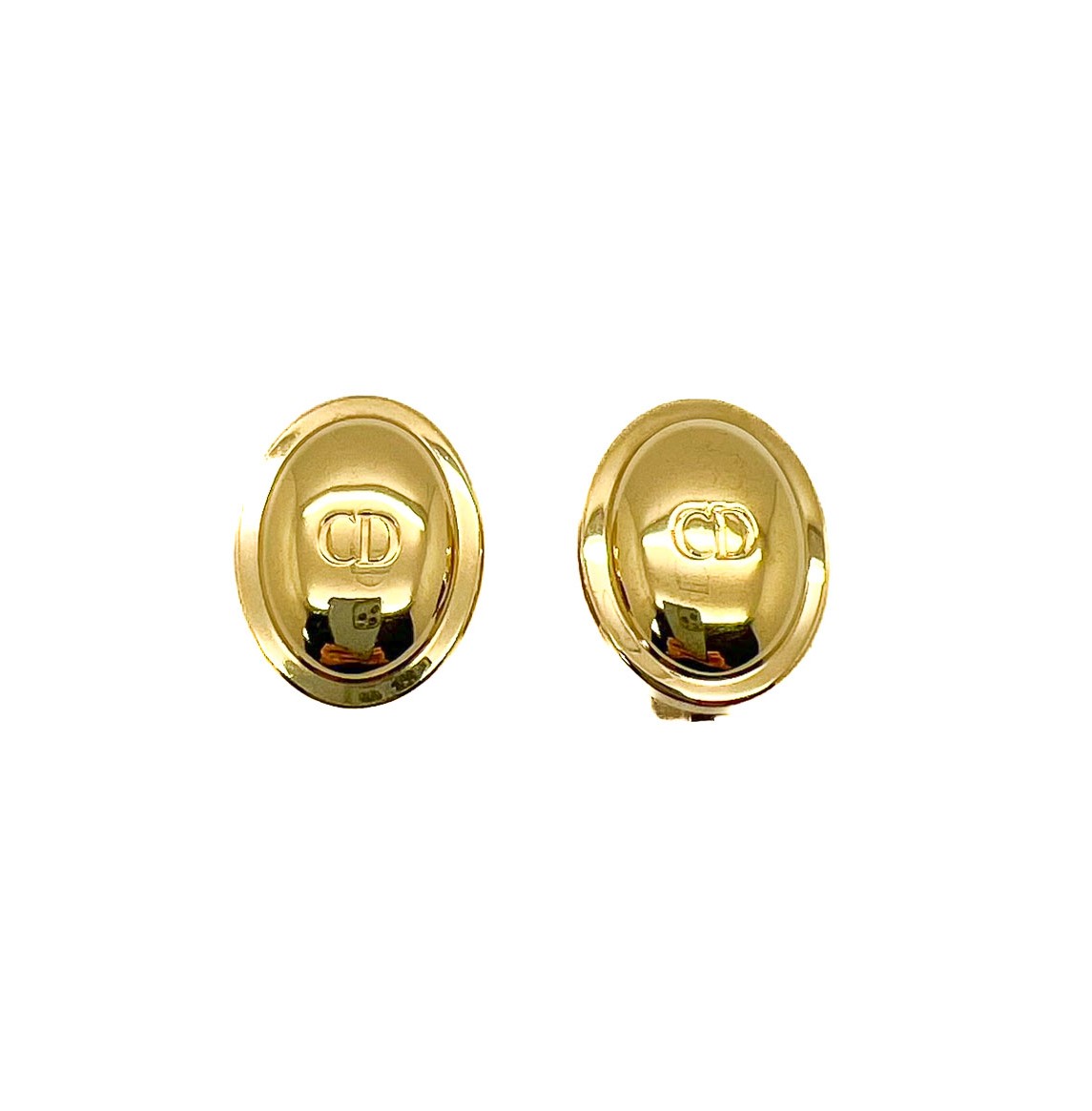 Jennifer Gibson Jewellery 1787 (2) Vintage Dior CD Oval Earrings