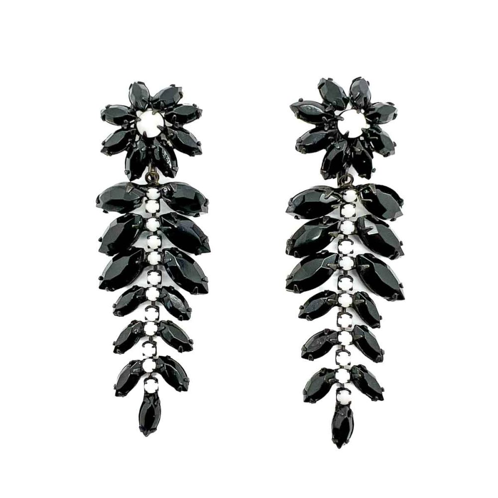 Vintage Hattie Carnegie Monochrome Drop Earrings