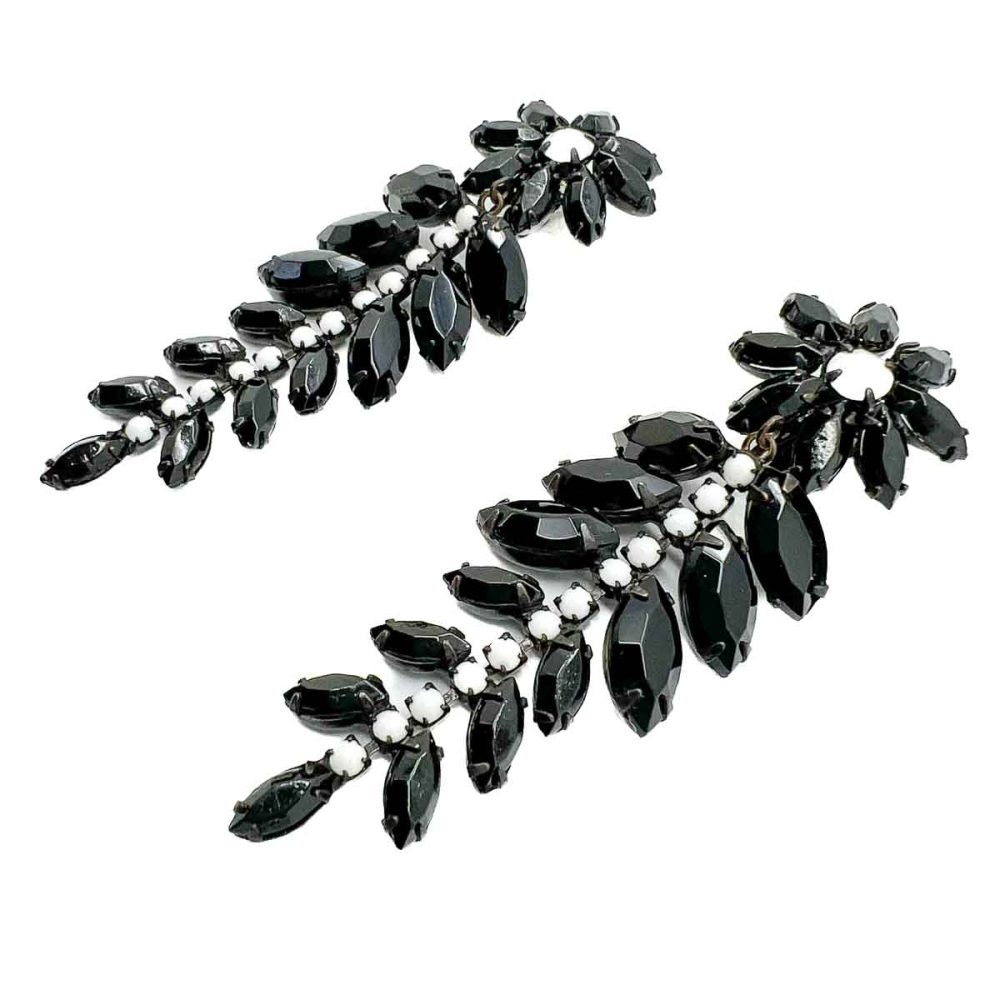 Vintage Hattie Carnegie Monochrome Drop Earrings