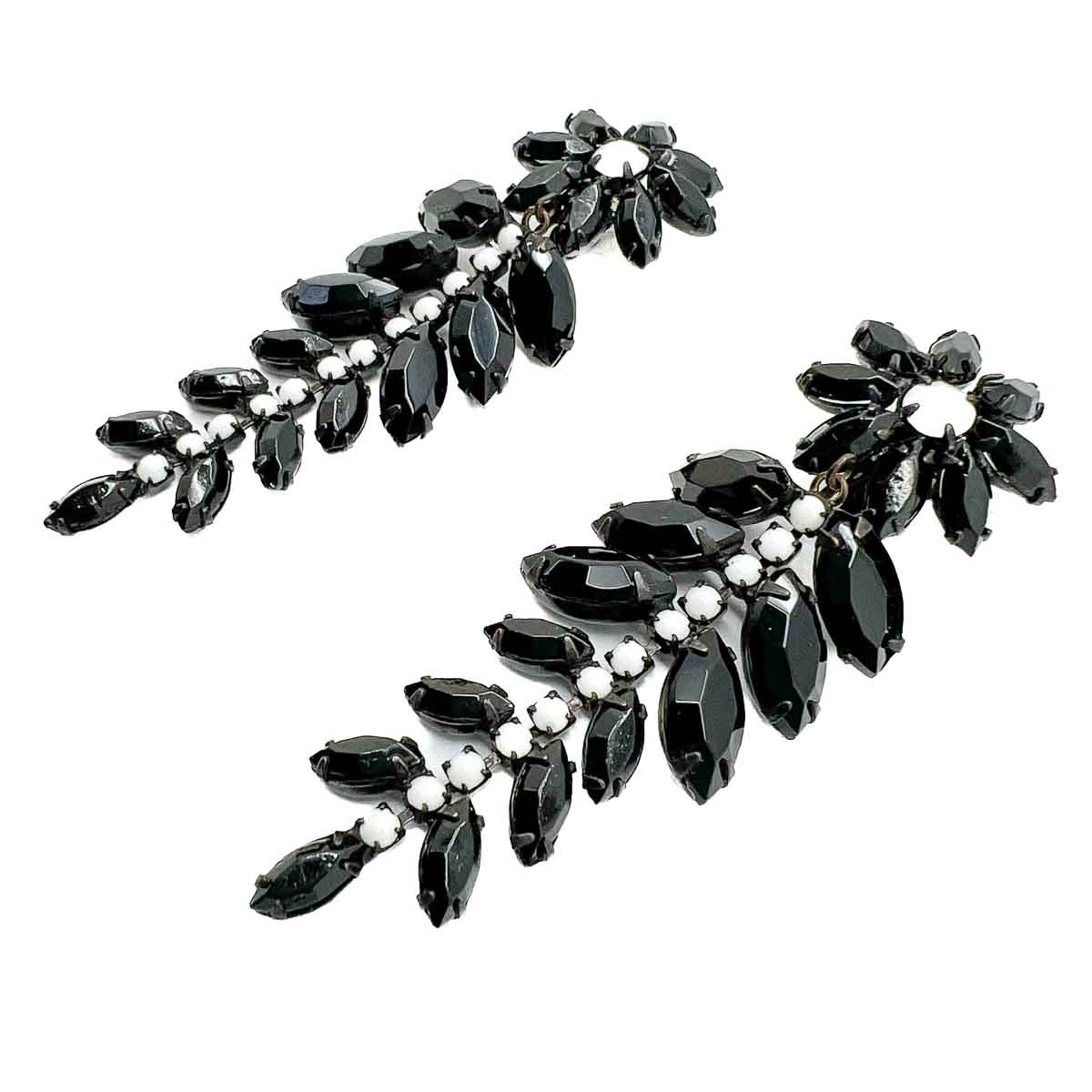 Jennifer Gibson Jewellery 1808 (3) Vintage Hattie Carnegie Monochrome Drop Earrings