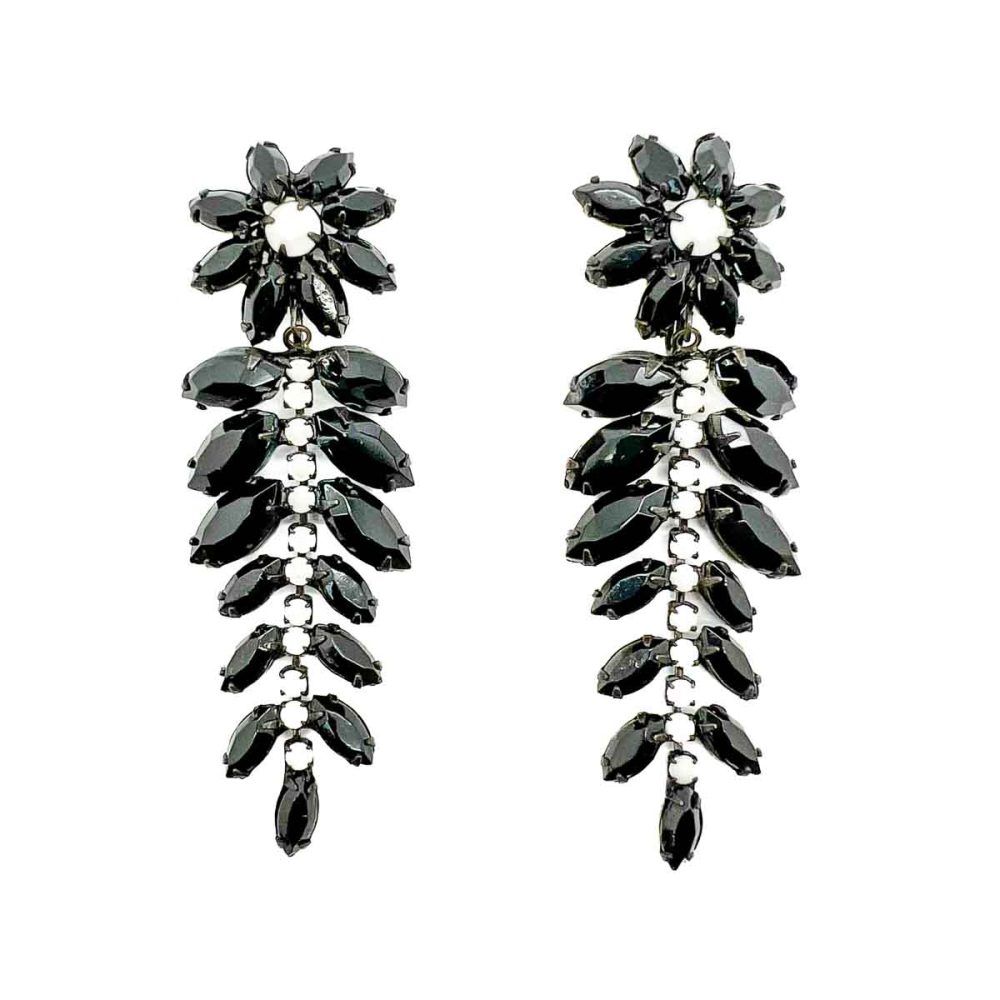 Vintage Hattie Carnegie Monochrome Drop Earrings