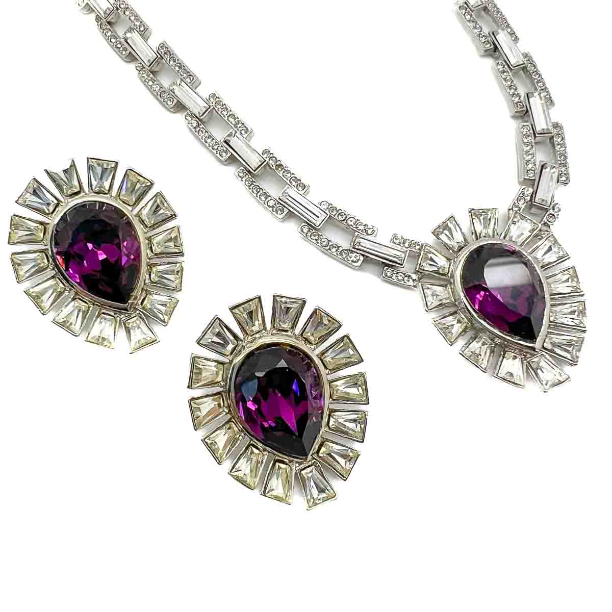 Jennifer Gibson Jewellery 1821 (7) Vintage Amethyst Teardrop Necklace