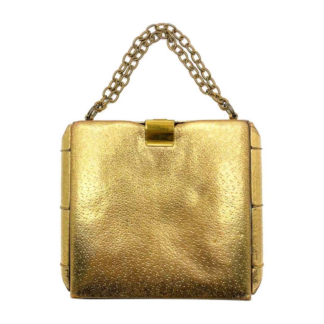 Jennifer Gibson Jewellery 1843 (10) Vintage Art Deco Gold Bookend Minaudiere
