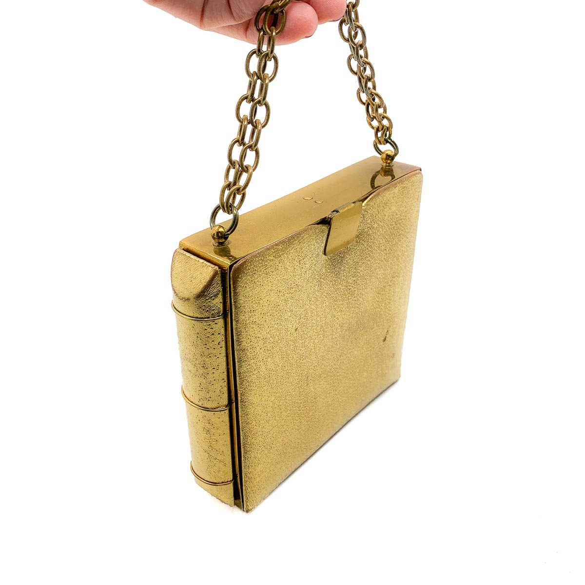 Jennifer Gibson Jewellery 1843 (7) Vintage Art Deco Gold Bookend Minaudiere