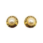 Jennifer Gibson Jewellery 1789 (2) Vintage Givenchy Pearl Logo Earrings