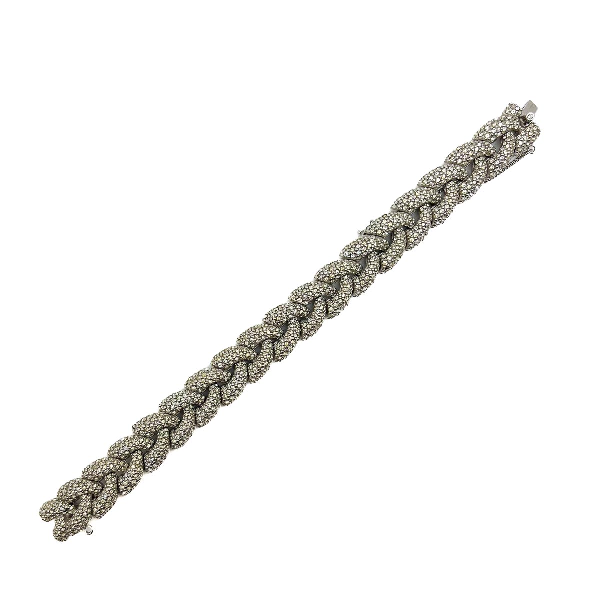 Jennifer Gibson Jewellery 1803 (2) Vintage Ciner Paste Plait Bracelet