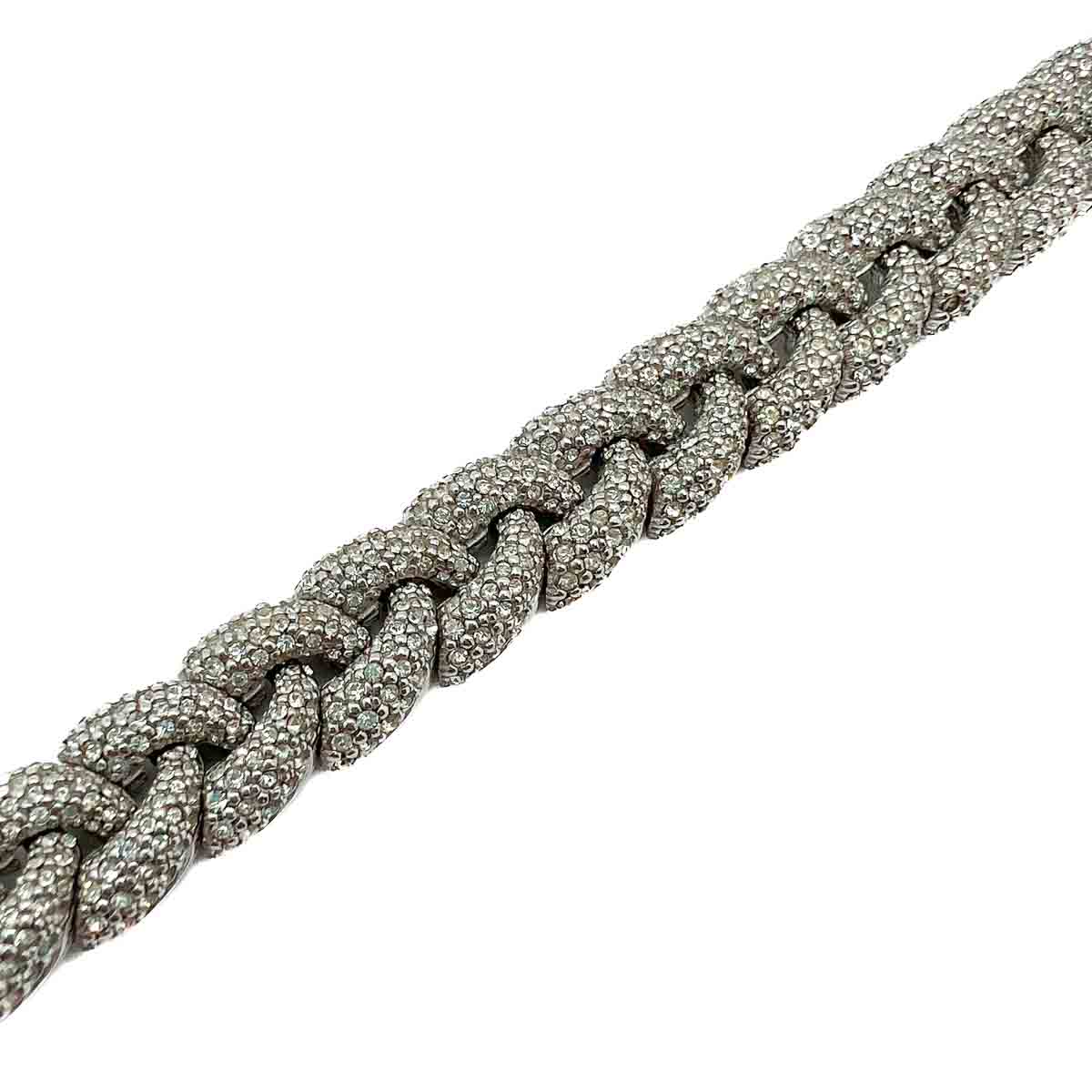 Jennifer Gibson Jewellery 1803 (3) Vintage Ciner Paste Plait Bracelet