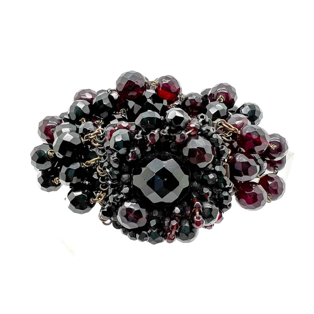 Jennifer Gibson Jewellery 1809 (1) Vintage Miriam Haskell Garnet Cuff