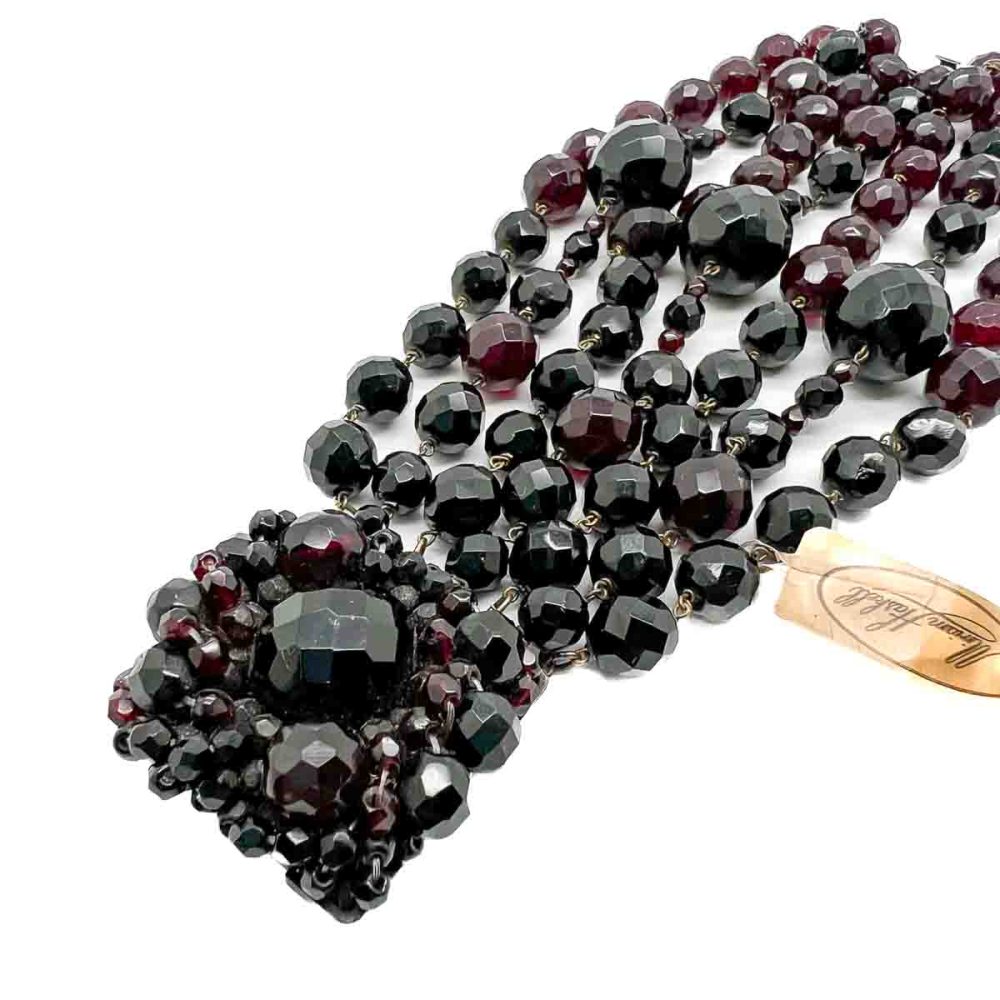 Vintage Miriam Haskell Garnet Cuff