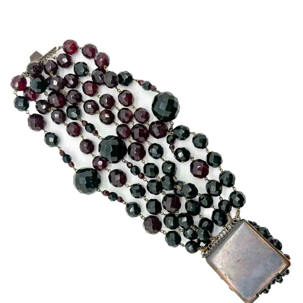 Vintage Miriam Haskell Garnet Cuff