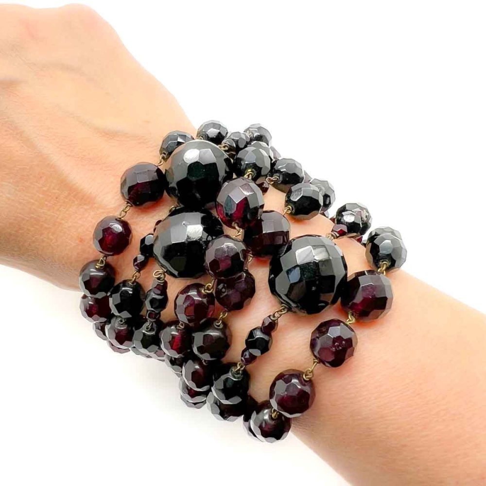 Vintage Miriam Haskell Garnet Cuff