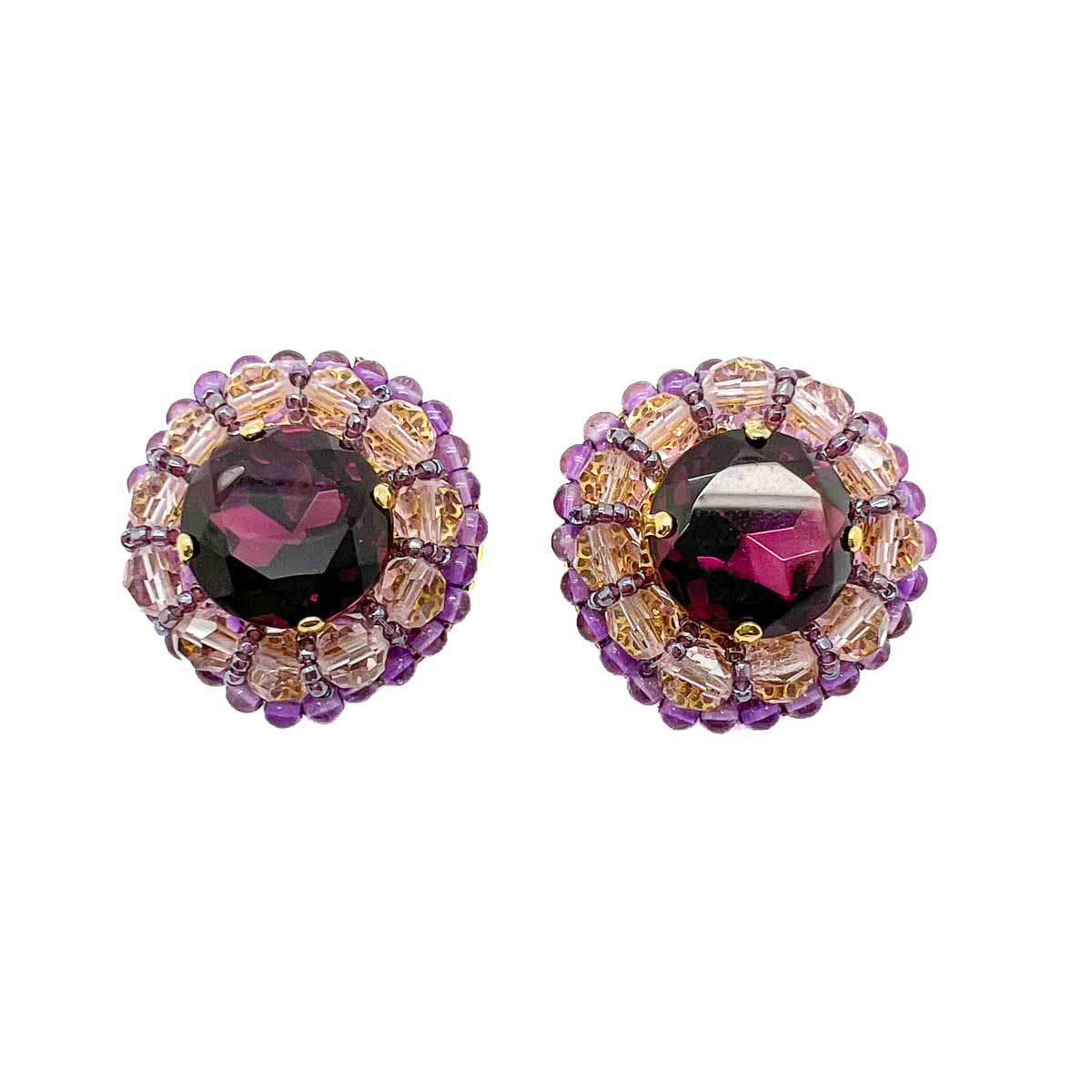Jennifer Gibson Jewellery 1812 (2) Vintage Grand Amethyst Crystal Earrings