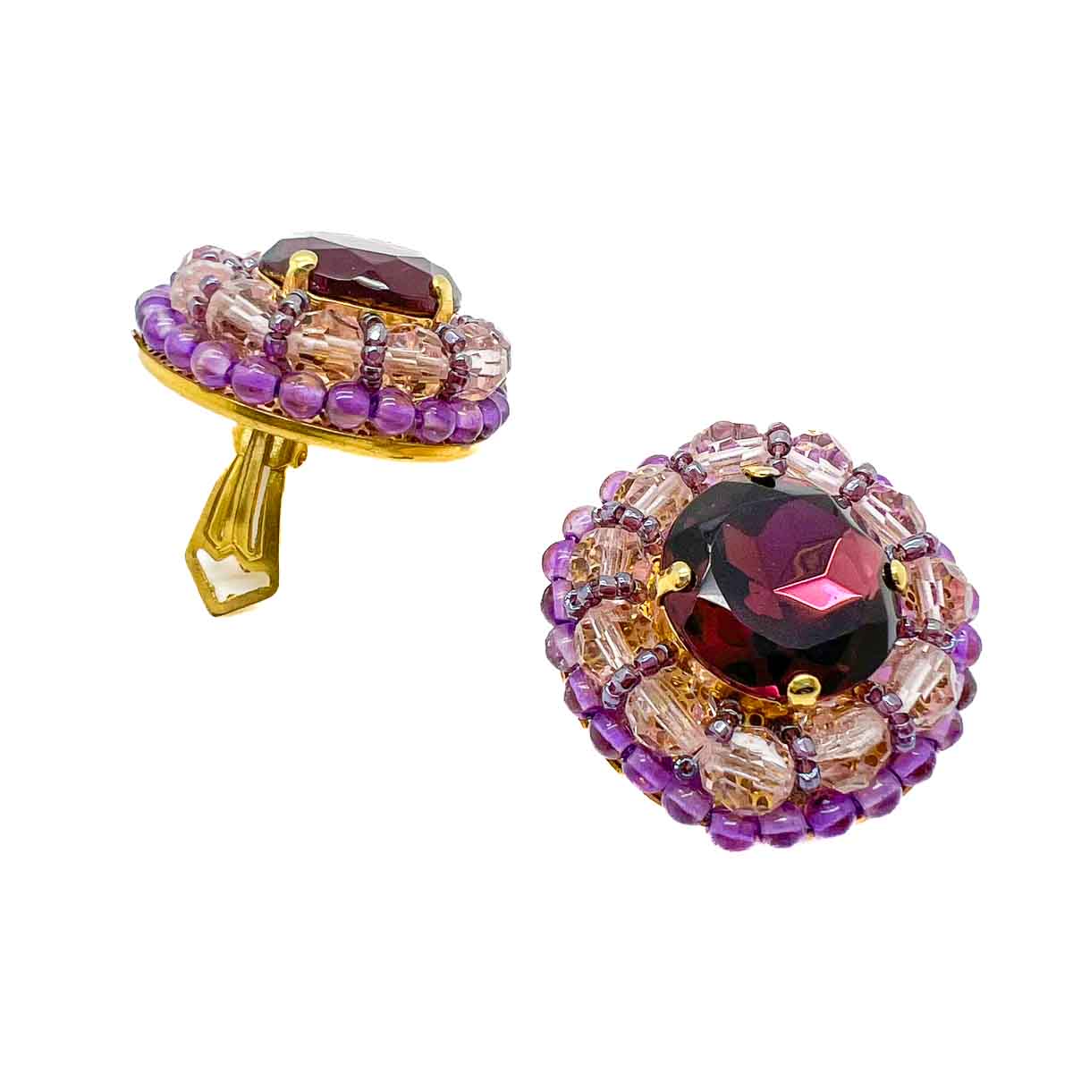 Jennifer Gibson Jewellery 1812 (4) Vintage Grand Amethyst Crystal Earrings